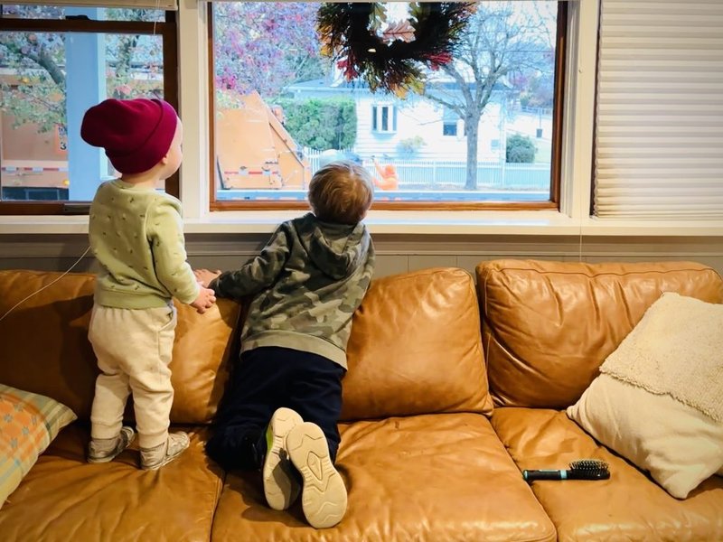 Watching the garbage men